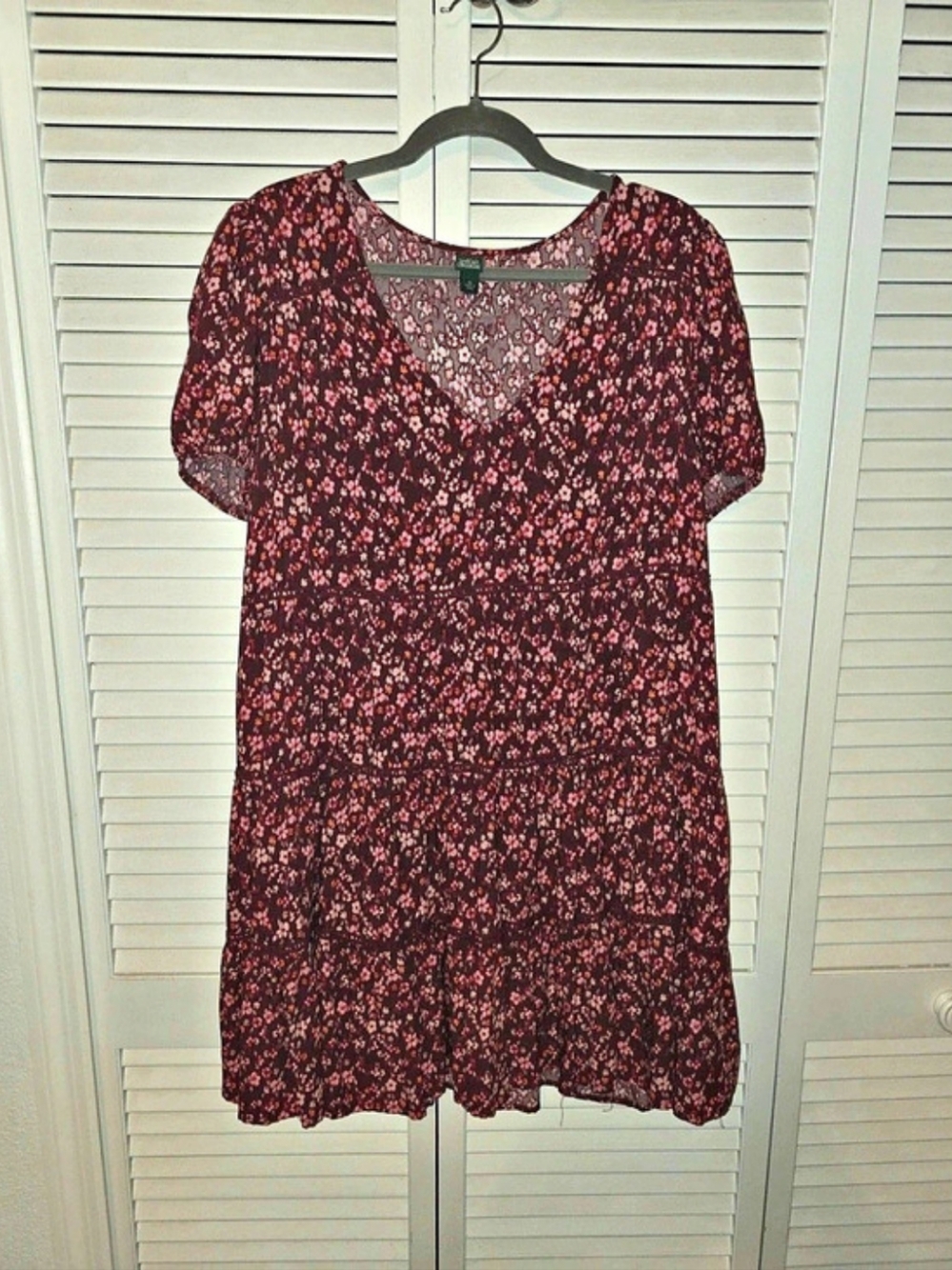 Wild Fable Floral Mini Dress in Brown & Pink